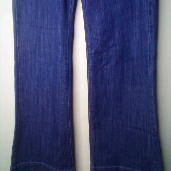Old Navy Diva Jeans Women 2 Flare Braided Pockets Blue - Picture 5 of 16